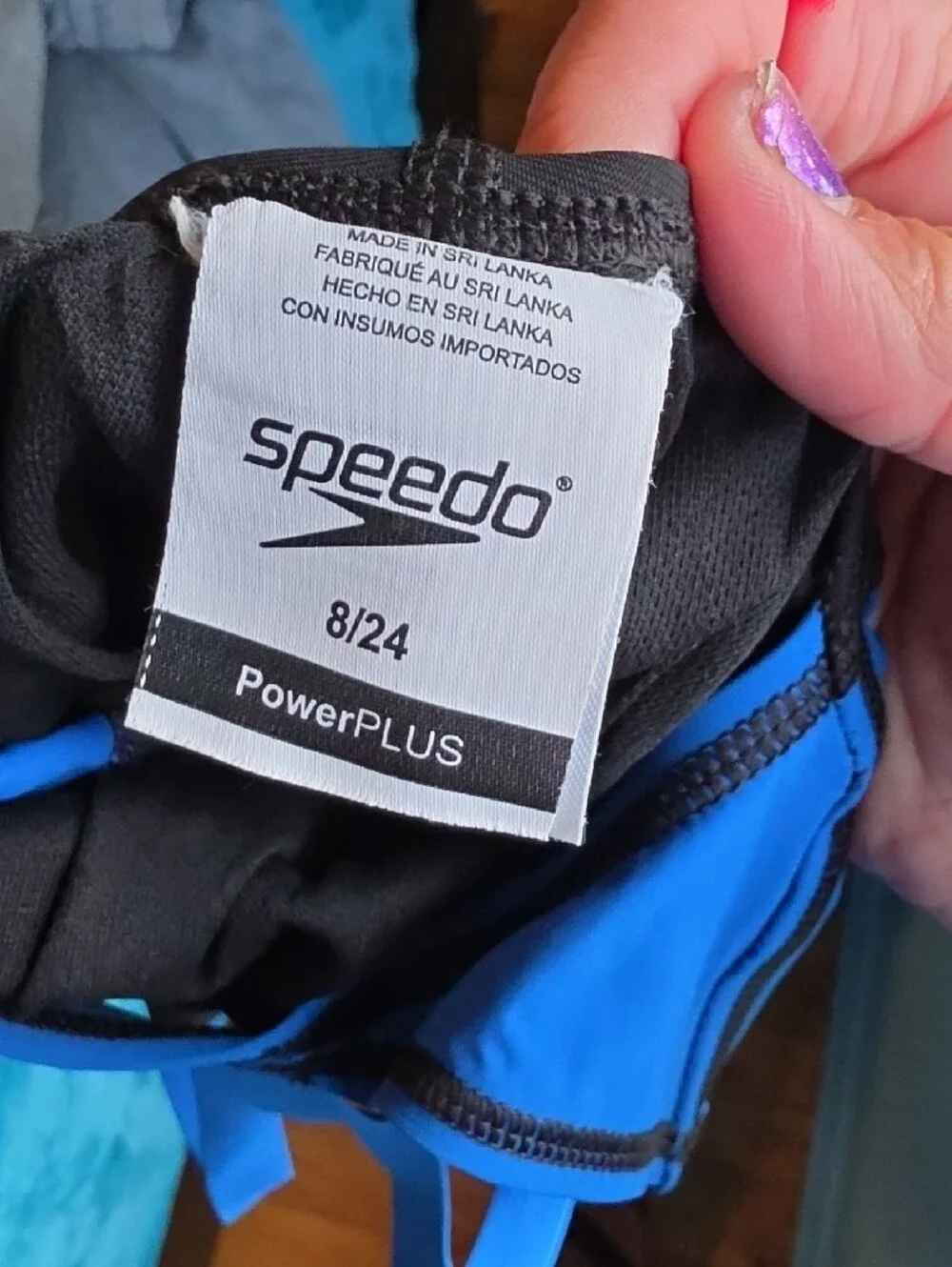 Speedo Black and Blue Competitive One-Piece Racing Suit